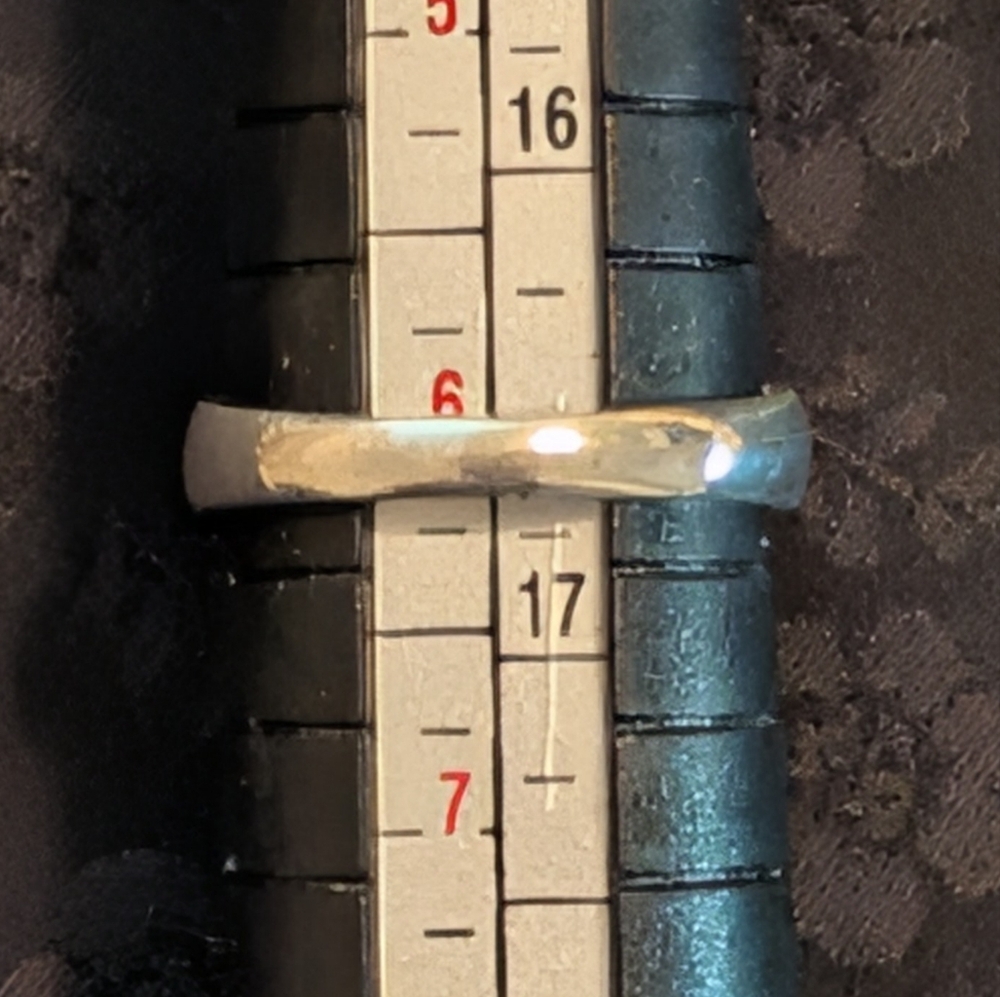 Beautiful Genuine Solid 925 Sterling Silver Ring Natural Labradorite Ring Size 6 - Picture 11 of 13